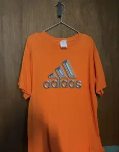 adidas ロゴ Tシャツ オレンジ M