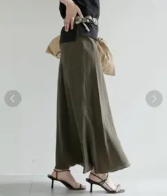 GALLARDAGALANTE キュプラマーメイドスカート カーキ