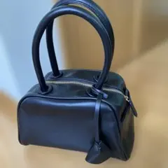green label relaxingブラックレザーハンドバッグ