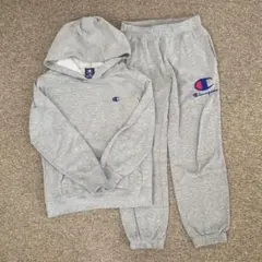 Champion グレー パーカー パンツ セット 140 薄手 チャンピオン
