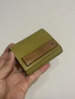 cian en paciam オリーブグリーン レザー コンパクト財布