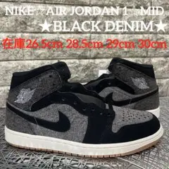 NIKE☆AIR JORDAN 1★BLACK DENIM★29.5cm