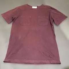 SASSAFRAS ポケット付き Tシャツ Sサイズ ワインレッド