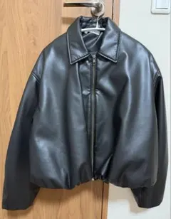 【中古美品】B.C STOCK レザーライクブルゾン