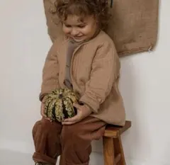 【organic zoo】Gold Quilt Cardigan 3-4y