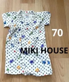 MIKI HOUSE HOT BISCUITS ベビー甚平 昆虫柄 70cm