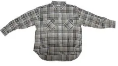 チェック柄 長袖シャツ ベージュ