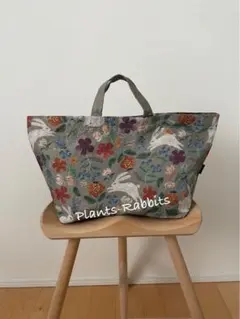 【新品】トートバッグ Plants-Rabbits ゴブラン織り　松尾ミユキのサムネイル