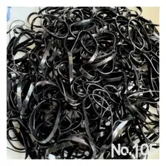 No.105【約200個入】ヘアゴム ブラック