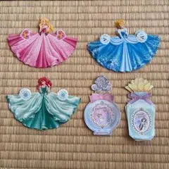 ディズニープリンセス ドレス型メモ用紙 4枚セット