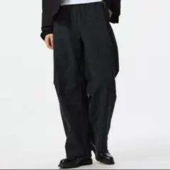 新品 UNIQLO ジャージーカーブパンツ ブラック S 丈短め 黒