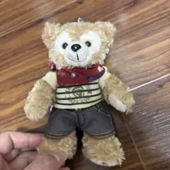 ダッフィーのぬいぐるみバッチ