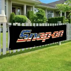 Snap-on バナー アメリカ国旗デザイン アメリカン雑貨 ガレージ 壁掛