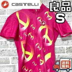 【早い者勝ち✨】カステリ レディース 半袖 サイクルジャージ S 総柄 ピンクのサムネイル