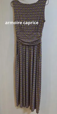 armoire caprice 円形模様のロングワンピース