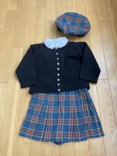 ファミリア チェック キュロットスカート 110