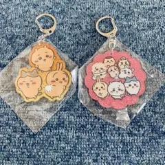 映画ちいかわ 人魚の島のひみつ ラメアクリルキーホルダー　全員集合　日焼けトリオ