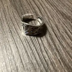 【1349】新品 アメカジ シルバー調 トランプ模様 オープンリング 約12号