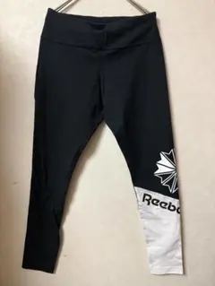 #5083 Reebok CLASSIC レギンス OT ブラック ロゴ ヨガのサムネイル