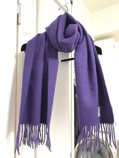 【試着のみ】ショール ストール マフラー カシミヤxウール/ パープル