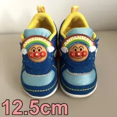 【美品】アンパンマン　ベビーシューズ　12.5cm ムーンスター　スニーカー　青