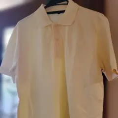無印良品、クリーム色 ポロシャツ 3ボタン.綿100%