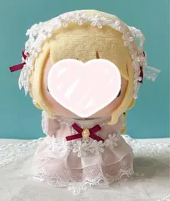 ぬいぐるみ服 ぬい服 10cm〜12cm用 ワンピース バブーシュカ ピンク