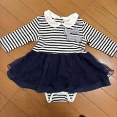 プティマイン　ストライプ柄ワンピース（リボン付き）