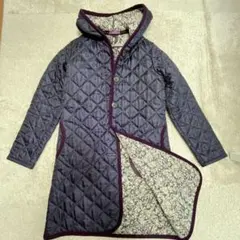 【美品】LAVENHAM 36 リバティ花柄 キルティングコート パープル