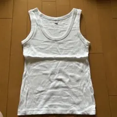 UNIQLO リブタンクトップ ホワイト Sのサムネイル