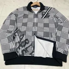 美品　パーリーゲイツ　ジャケット　千鳥格子柄　ワッペン　近年　4　メンズ 美品 パーリーゲイツ ジャケット 千鳥格子柄 ワッペン 近年 4 メンズ