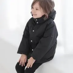 キムラタン　ノウズ　黒　フード付ダウンコート 100cm 反射板付　男女兼用