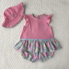 ラルフローレン　チュニックワンピース　パンツ　帽子　３点セット　80