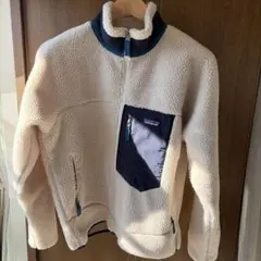 patagonia レトロX　Mサイズ　フリースジャケット ホワイト・ネイビー
