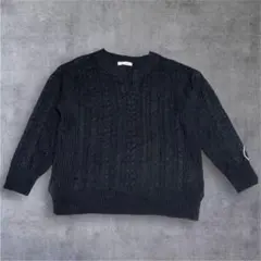 00’s vintage ケーブルニット ブラック グランジy2k