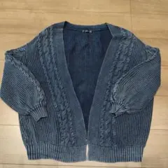 カーディガン ブルー