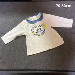 【美品】OBAIBI長袖カットソー 70~80cm