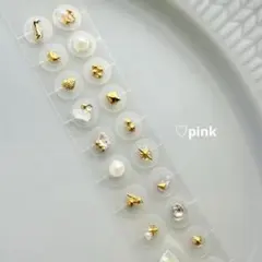 耳つぼジュエリー　小さめパーツ　シンプル　ニュアンスゴールド　シェル