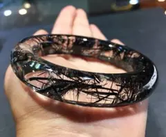⭐︎【天然】ブラックトルマリンインクォーツ ブレスレット 11mm 