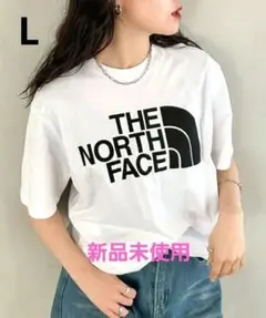 ★新品未使用★THE NORTH FACE ホワイトブラックロゴ半袖TシャツL