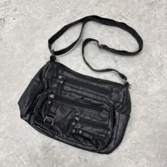 y2k leather gimmick 2way one shoulderbag