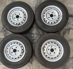 145/80R12 鉄ホイールタイヤセット バリ山 - メルカリ
