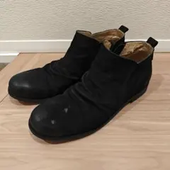 around the shose　黒 スエード ショートブーツ