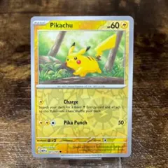 ポケモンカード【英語版】ピカチュウ 025/165 リバースホロ‼️のサムネイル
