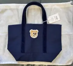 FEILER 2点セット‼️ネイビー トートバッグ クマ刺繍 ポーチ付き