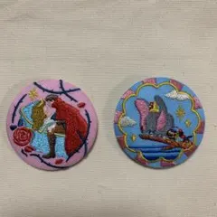 ディズニー 刺繍缶バッジ ダンボ 眠れる森の美女