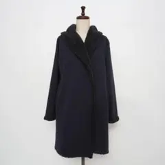 新品 BouJeloud フード付ガウンコート 紺 サイズ38*ND95のサムネイル
