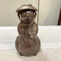 【希少・備前焼】保命酒 狸徳利 徳利 たぬき 縁起物 骨董 レトロ ヴィンテージ