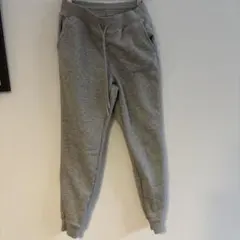 グレー ジョガーパンツ 裏起毛 サイドポケット付き