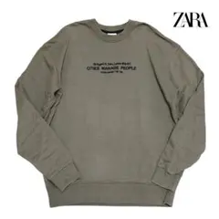 ZARA スウェット カーキ メンズ